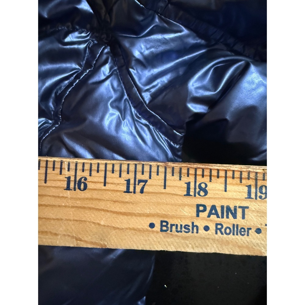 SAM. New York Women Metallic‎ Navy Blue Goose Down Puffer Jacket Size M - Picture 7 of 9